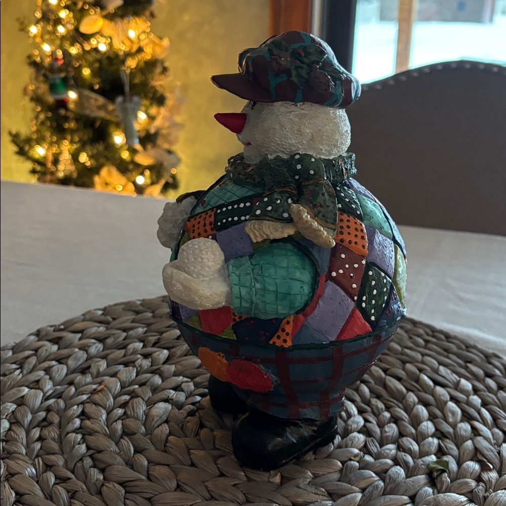 Festive Golfer Snowman Figurine - Picture 4 of 5